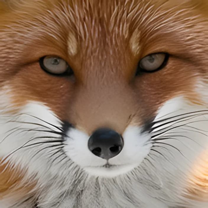 Close-up of the fox: 4× upscale