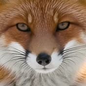 Close-up of the fox: Original pixels